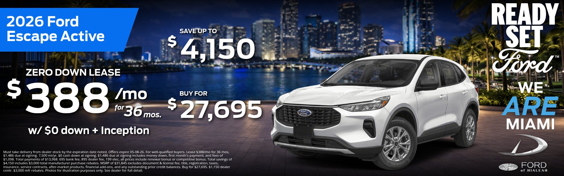 Ford of Hialeah 2026 Ford Escape Active: 3 Offers
