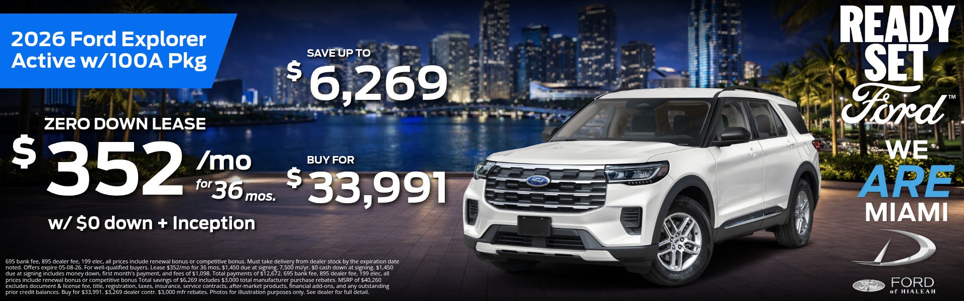 Ford of Hialeah 2026 Ford Explorer Active w/100A Pkg: 3 Offe