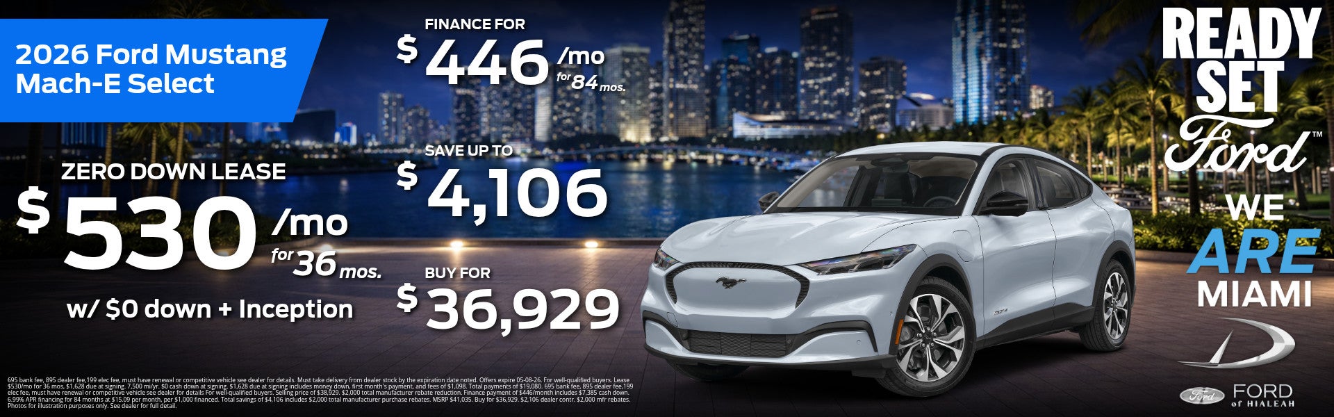 Ford of Hialeah 2026 Ford Mustang Mach-E Select: 3 Offers